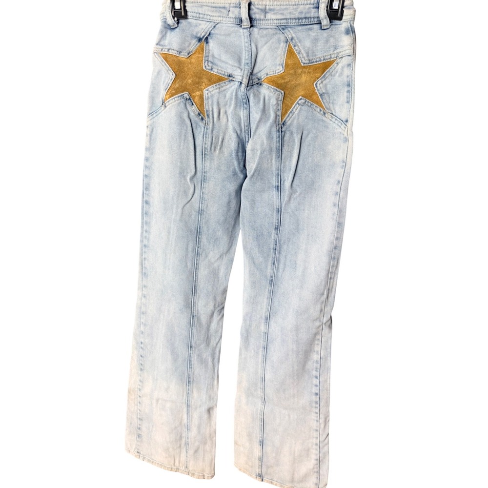 Free People Firecracker Flare Star Patch Jeans Size 26